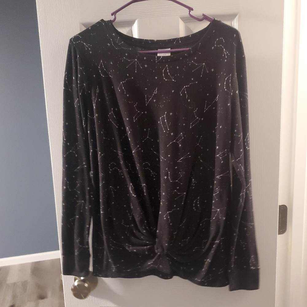 Long sleeve constellation shirt